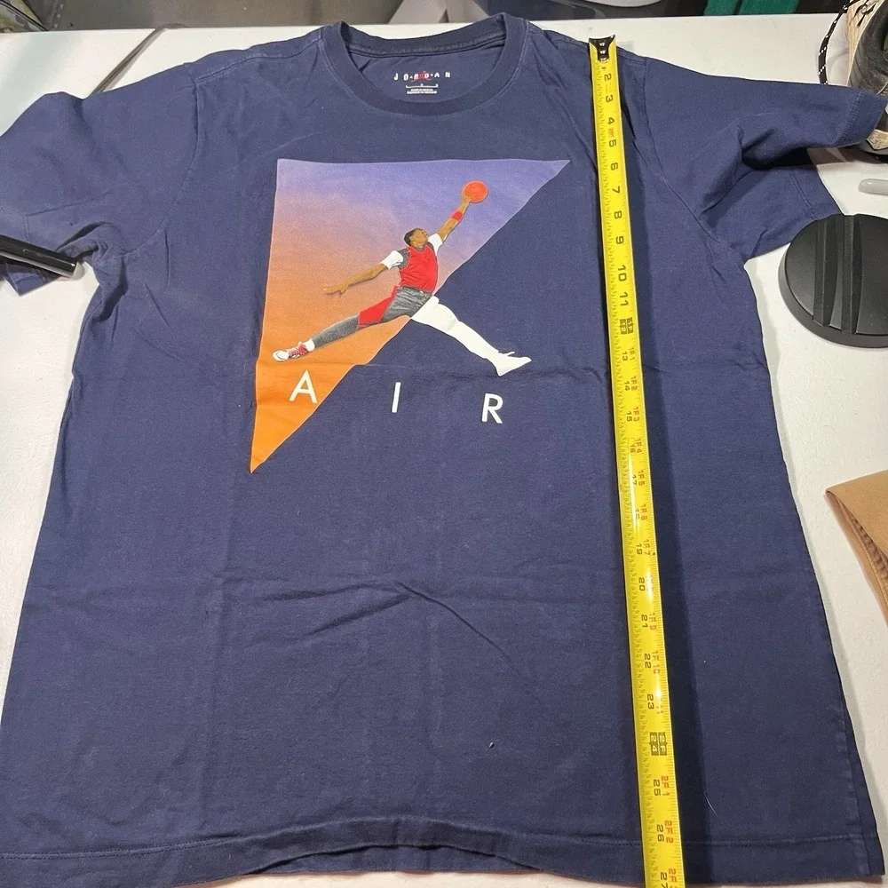 Air Jordan‎ Large Photo T-Shirt Jumpman Michael Jordan Navy Men's Large EUC